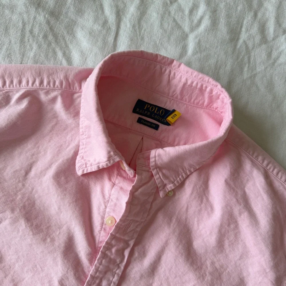 Polo Ralph Lauren XL Pink Oxford Button Down Shirt Classic‎ Fit Long Sleeve